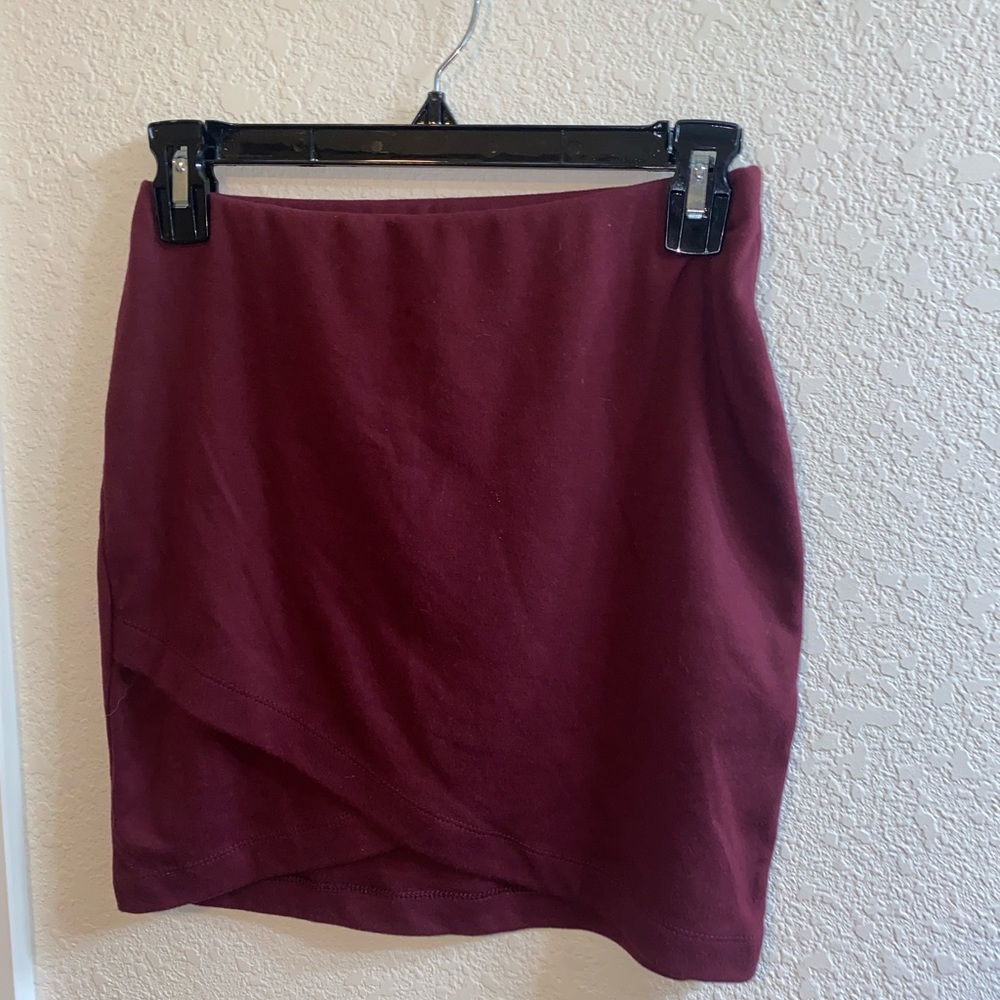 Maroon Pencil Skirt
